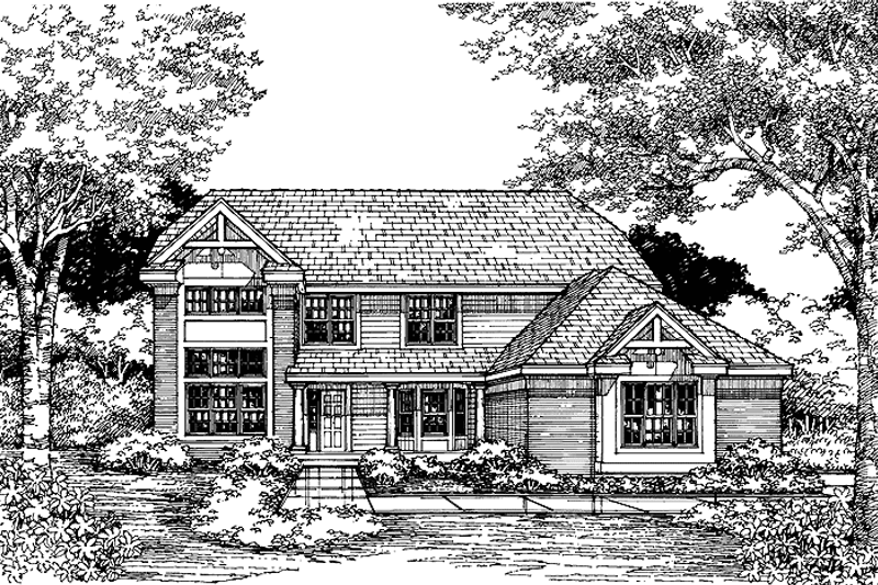 Architectural House Design - Traditional Exterior - Front Elevation Plan #320-638