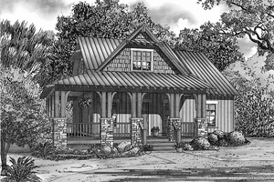 Country Exterior - Front Elevation Plan #17-3345