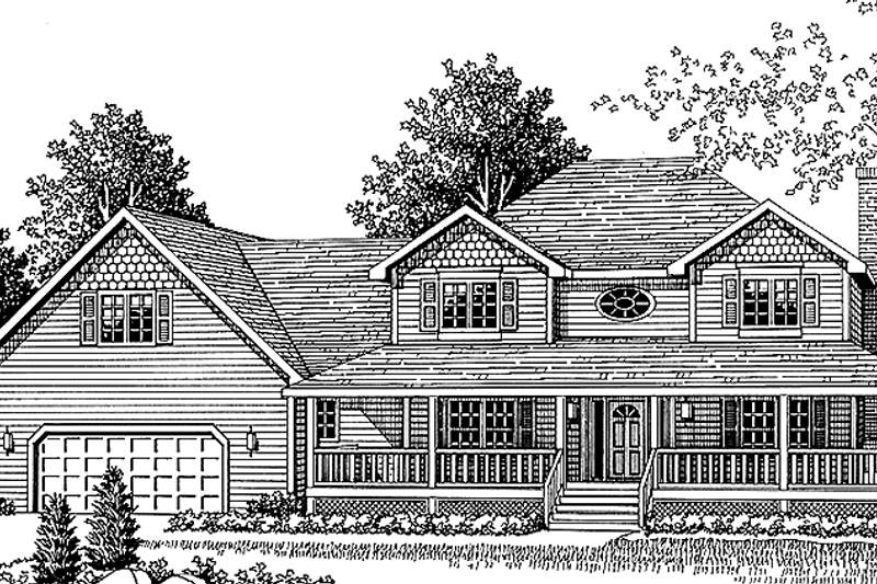 Architectural House Design - Country Exterior - Front Elevation Plan #981-26