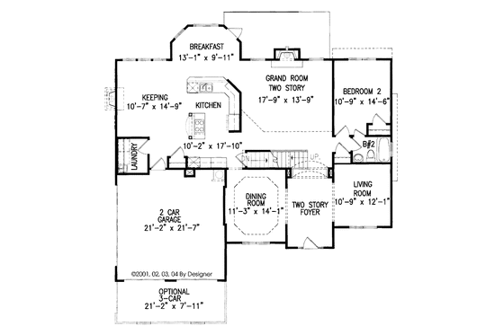 Floor Plan - Main Floor for Country House Plan #54-191 - 5 bed, 4 bath