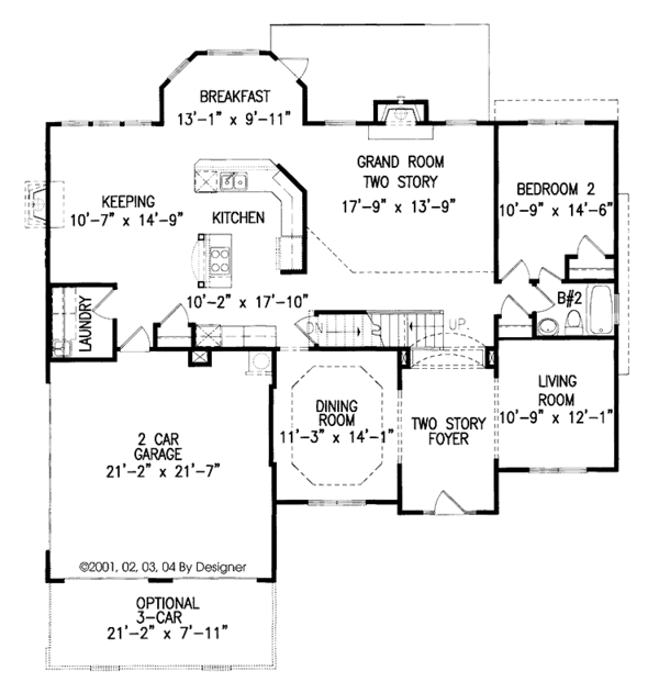 Dream House Plan - Country Floor Plan - Main Floor Plan #54-191