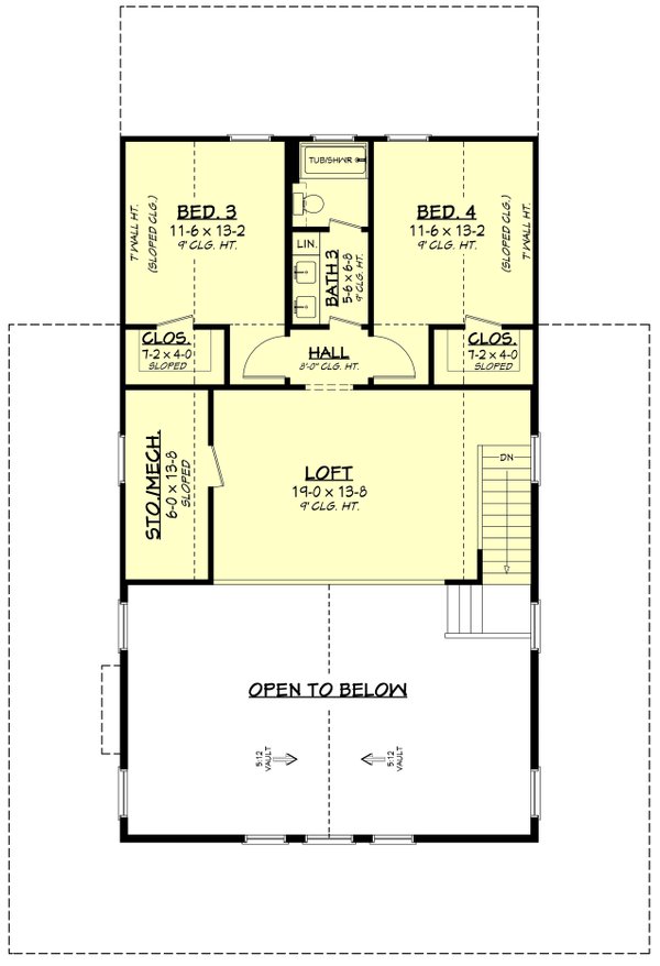 Farmhouse Floor Plan - Upper Floor Plan #430-288