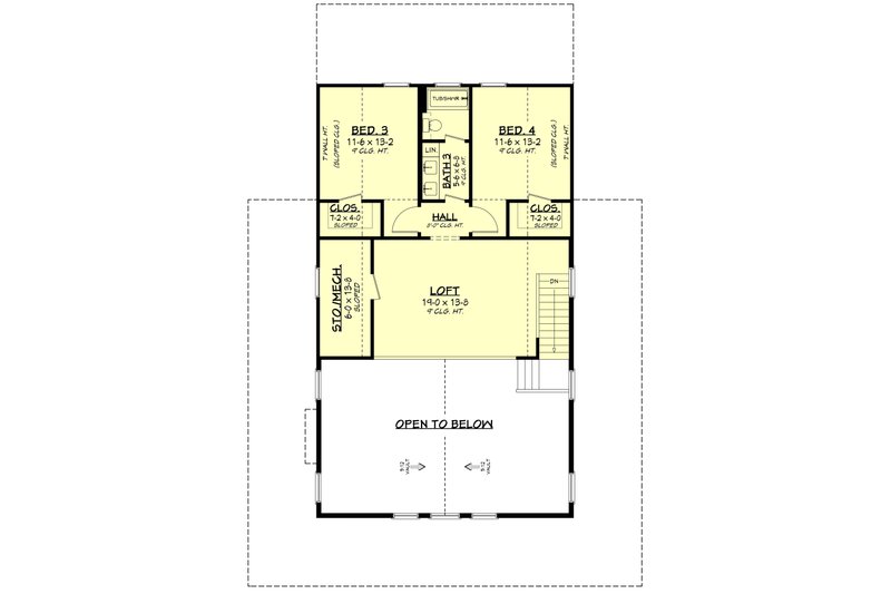 Home Plan - Floor Plan - Upper Floor for Barndominium House Plan #430-288 - 4 bed, 3.5 bath