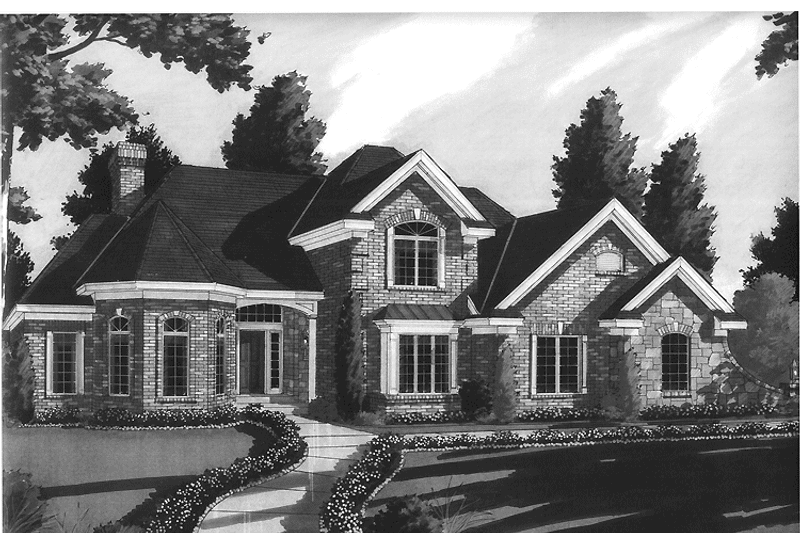 Dream House Plan - Exterior - Front Elevation 3 for Country House Plan #46-806 - 4 bed, 3.5 bath