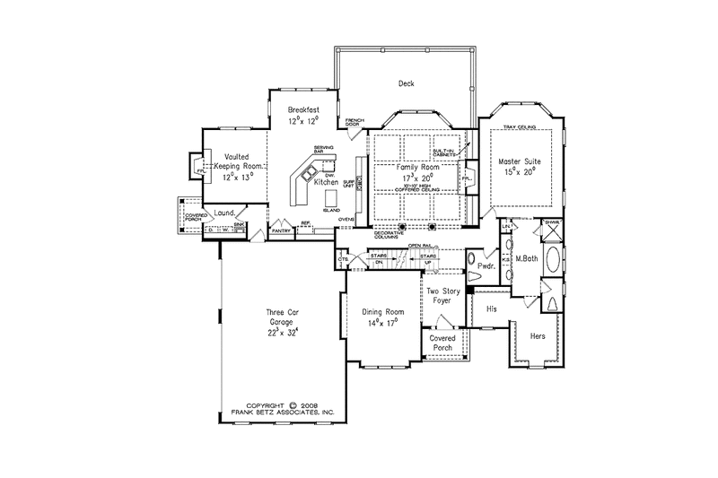 Home Plan - Floor Plan - Main Floor for European House Plan #927-531 - 4 bed, 3.5 bath