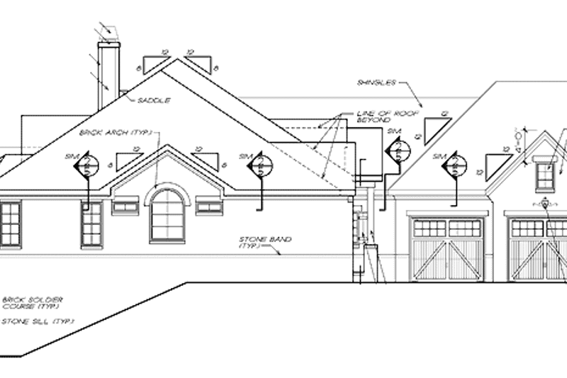 Home Plan - Exterior - Other Elevation for European House Plan #927-401 - 4 bed, 3.5 bath