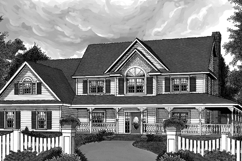 House Plan Design - Exterior - Front Elevation 3 for Victorian House Plan #11-263 - 3 bed, 2.5 bath