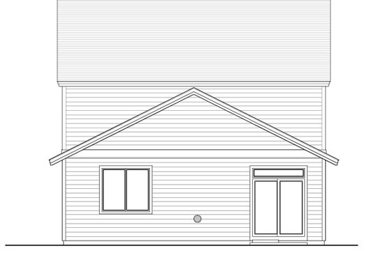 Exterior - Rear Elevation for Craftsman House Plan #53-479 - 4 bed, 2.5 bath