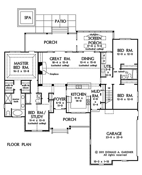 Country Floor Plan - Main Floor Plan #929-46