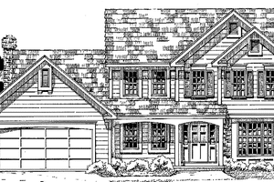 House Plan Design - Exterior - Front Elevation for Country House Plan #1001-63 - 3 bed, 2.5 bath