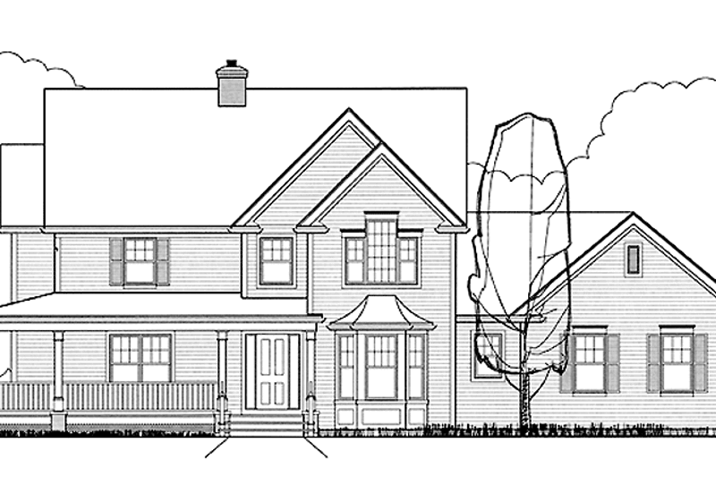 Architectural House Design - Colonial Exterior - Front Elevation Plan #978-15