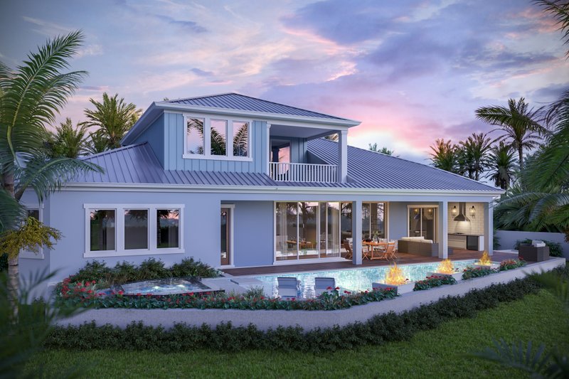 Dream House Plan - Exterior - Rear Elevation for Ranch House Plan #938-112 - 4 bed, 4.5 bath