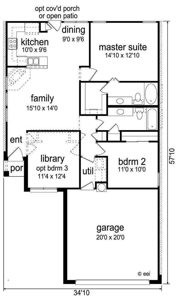 Home Plan - Contemporary Floor Plan - Main Floor Plan #84-513