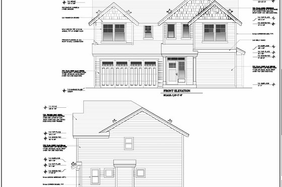 Exterior - Other Elevation for Craftsman House Plan #53-604 - 4 bed, 2.5 bath