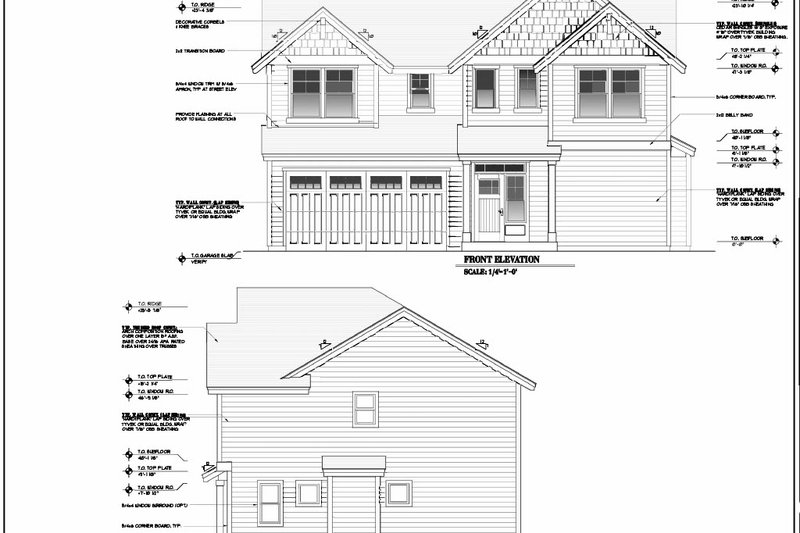 Home Plan - Exterior - Other Elevation for Craftsman House Plan #53-604 - 4 bed, 2.5 bath