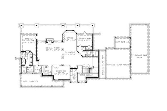 Floor Plan - Other Floor for Country House Plan #54-453 - 4 bed, 4.5 bath