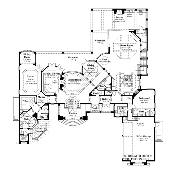 Mediterranean Floor Plan - Main Floor Plan #930-416