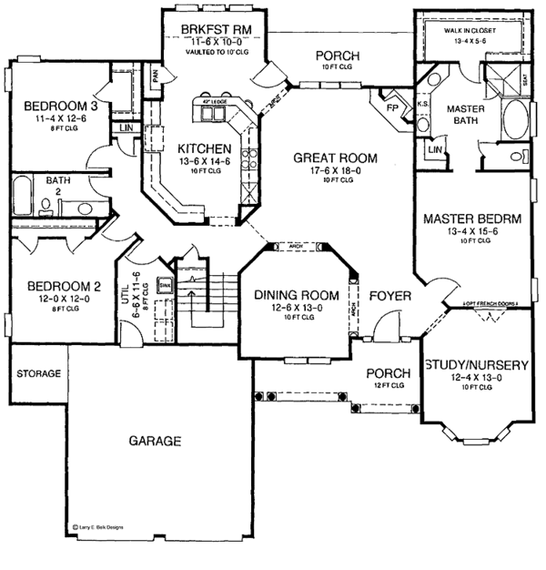 Dream House Plan - Ranch Floor Plan - Main Floor Plan #952-116