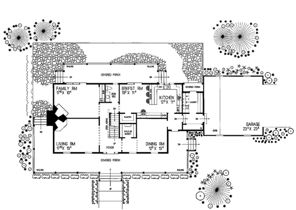 Architectural House Design - Country Floor Plan - Main Floor Plan #72-898