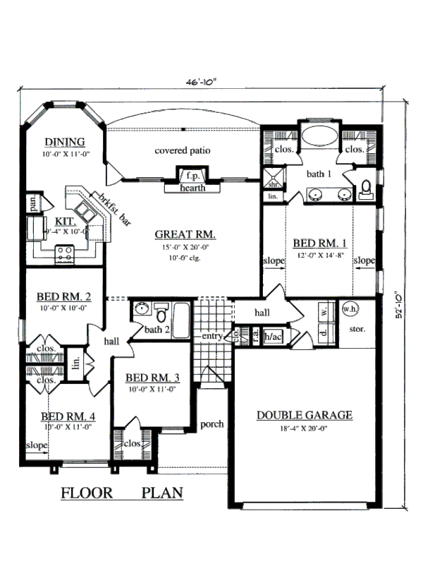 Traditional Floor Plan - Main Floor Plan #42-112
