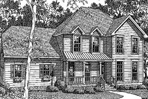 Country Exterior - Front Elevation Plan #41-125