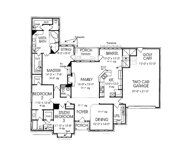 Home Plan - European Floor Plan - Main Floor Plan #974-61