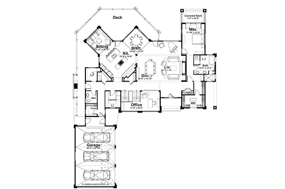 Floor Plan - Main Floor for Contemporary House Plan #928-168 - 5 bed, 4.5 bath