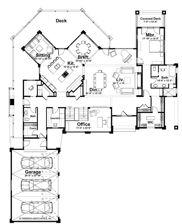 House Blueprint - Contemporary Floor Plan - Main Floor Plan #928-168