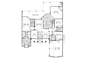 Floor Plan - Main Floor for Classical House Plan #417-368 - 3 bed, 4 bath
