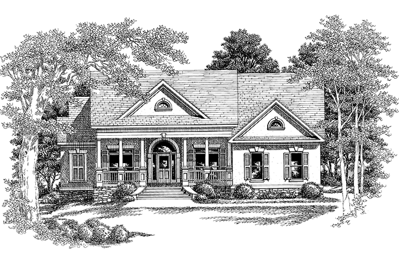 Home Plan - Exterior - Front Elevation 3 for Classical House Plan #927-58 - 3 bed, 2 bath