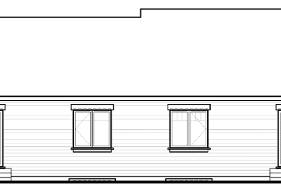 Exterior - Rear Elevation for Ranch House Plan #23-2397 - 4 bed, 2 bath