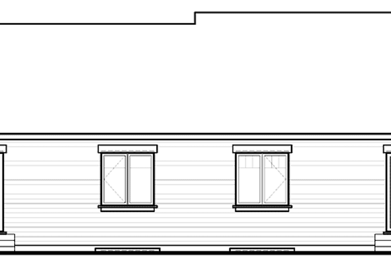 Architectural House Design - Exterior - Rear Elevation for Ranch House Plan #23-2397 - 4 bed, 2 bath