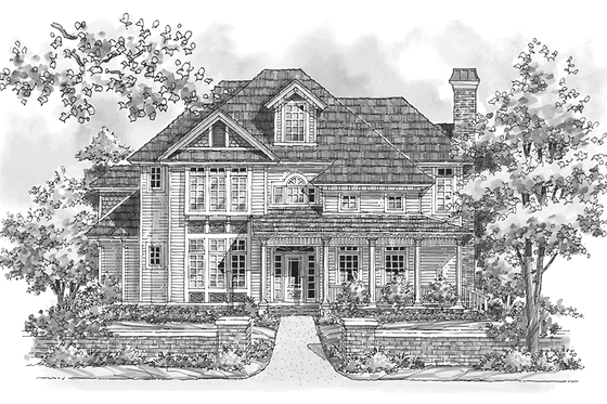 Exterior - Front Elevation 3 for Victorian House Plan #930-198 - 3 bed, 3.5 bath