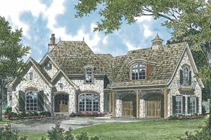 Dream House Plan - European Exterior - Front Elevation Plan #453-544