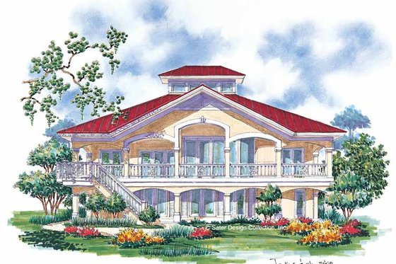 Exterior - Rear Elevation 1 for Country House Plan #930-67 - 3 bed, 2.5 bath