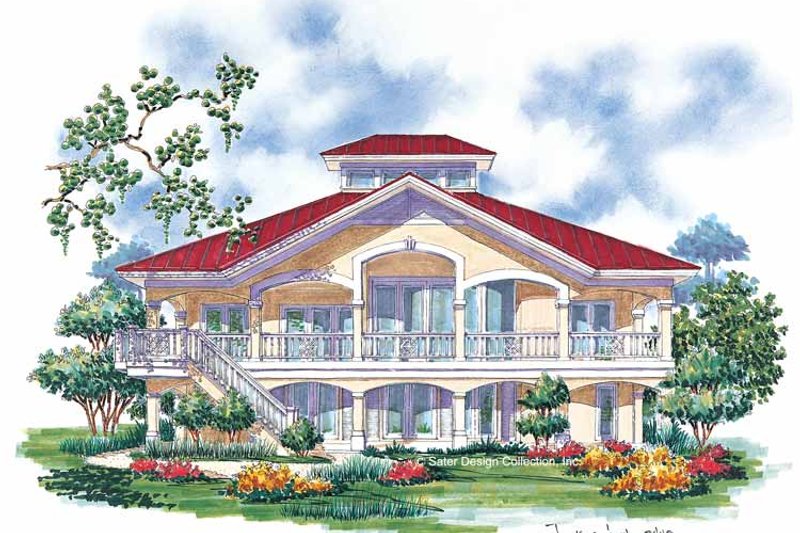 House Design - Exterior - Rear Elevation 1 for Country House Plan #930-67 - 3 bed, 2.5 bath