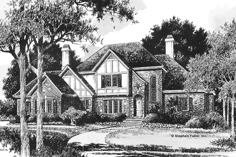 Home Plan - Exterior - Front Elevation 3 for Country House Plan #429-422 - 4 bed, 3.5 bath