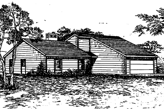 Exterior - Front Elevation 3 for Contemporary House Plan #30-313 - 3 bed, 2 bath