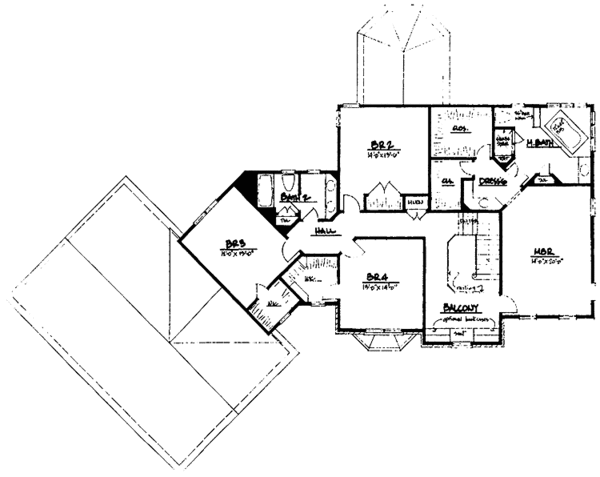 House Plan Design - Colonial Floor Plan - Upper Floor Plan #328-215