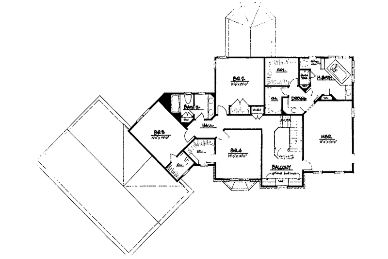 Dream House Plan - Floor Plan - Upper Floor for Colonial House Plan #328-215 - 4 bed, 3 bath