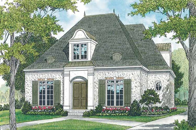 Architectural House Design - Country Exterior - Front Elevation Plan #453-392