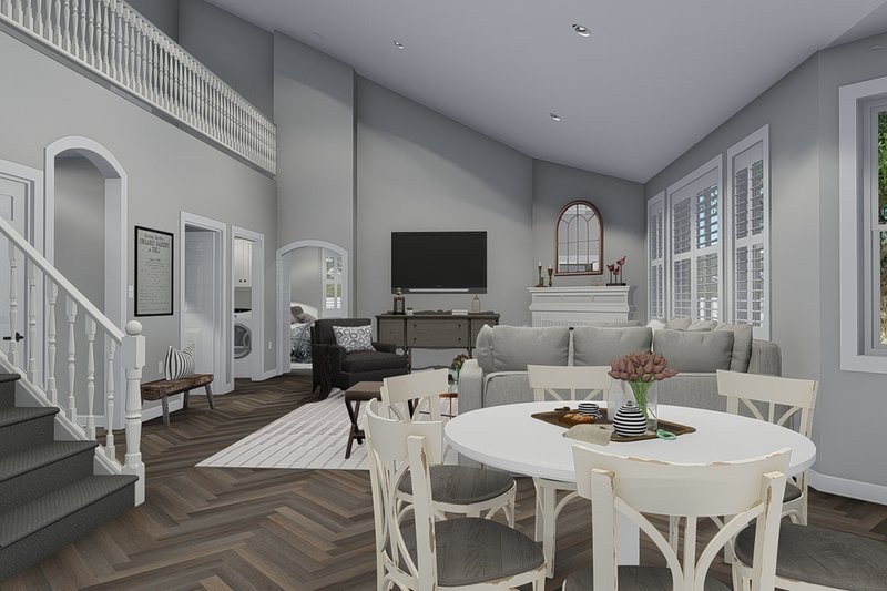 House Design - Interior - Family Room for Traditional House Plan #1060-46 - 3 bed, 2.5 bath