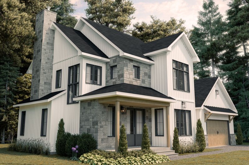 Dream House Plan - Exterior - Front Elevation 3 for Farmhouse House Plan #23-2735 - 4 bed, 2.5 bath