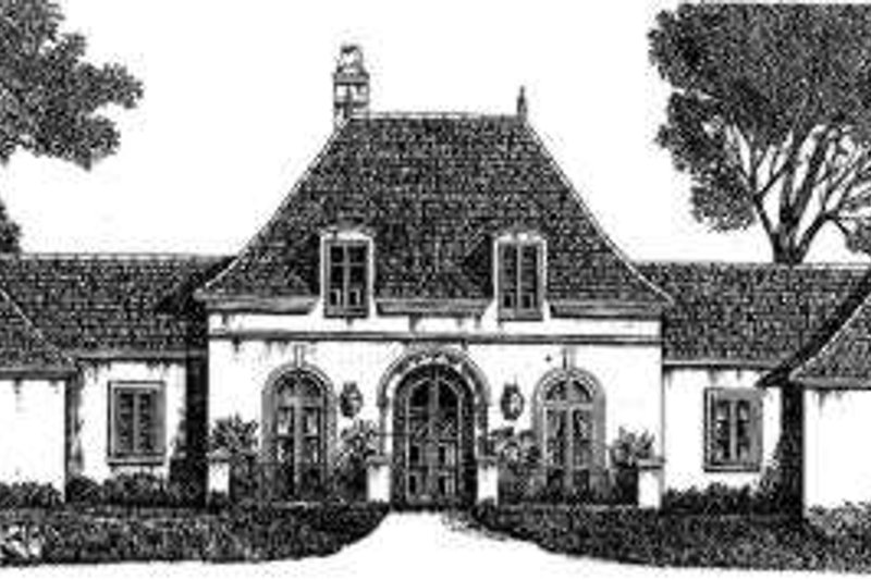 Architectural House Design - European Exterior - Front Elevation Plan #301-108