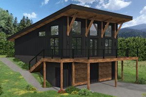 Contemporary Exterior - Front Elevation Plan #932-944