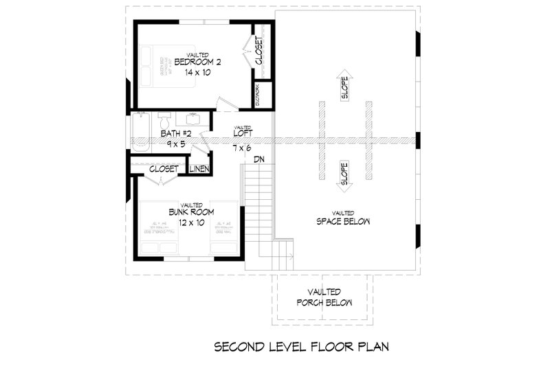 House Blueprint - Floor Plan - Upper Floor for Traditional House Plan #932-474 - 3 bed, 2.5 bath