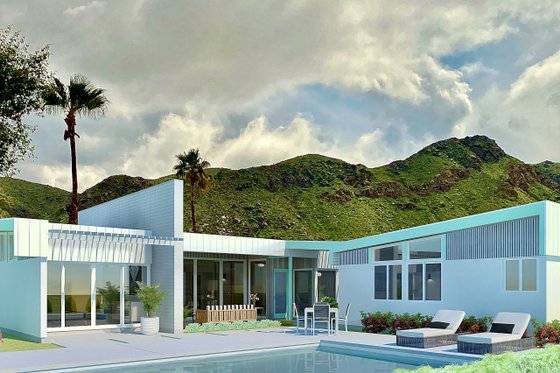 Exterior - Outdoor Living for Modern House Plan #489-14 - 4 bed, 3.5 bath