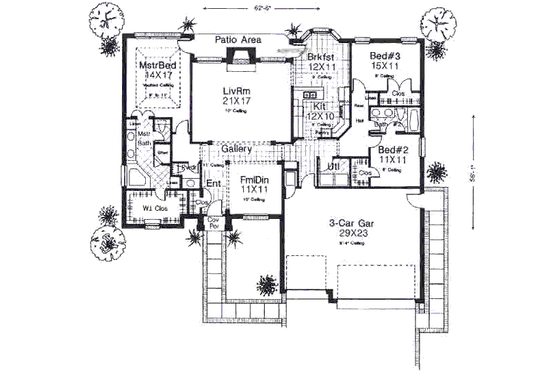 Floor Plan - Main Floor for European House Plan #310-800 - 3 bed, 2.5 bath