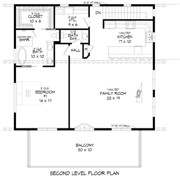 Contemporary Floor Plan - Upper Floor Plan #932-548