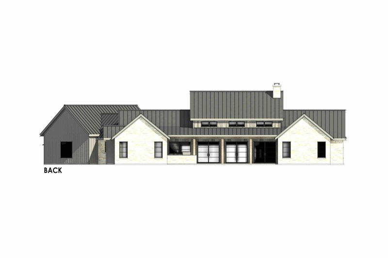 Dream House Plan - Exterior - Rear Elevation 1 for Farmhouse House Plan #1096-40 - 4 bed, 4.5 bath
